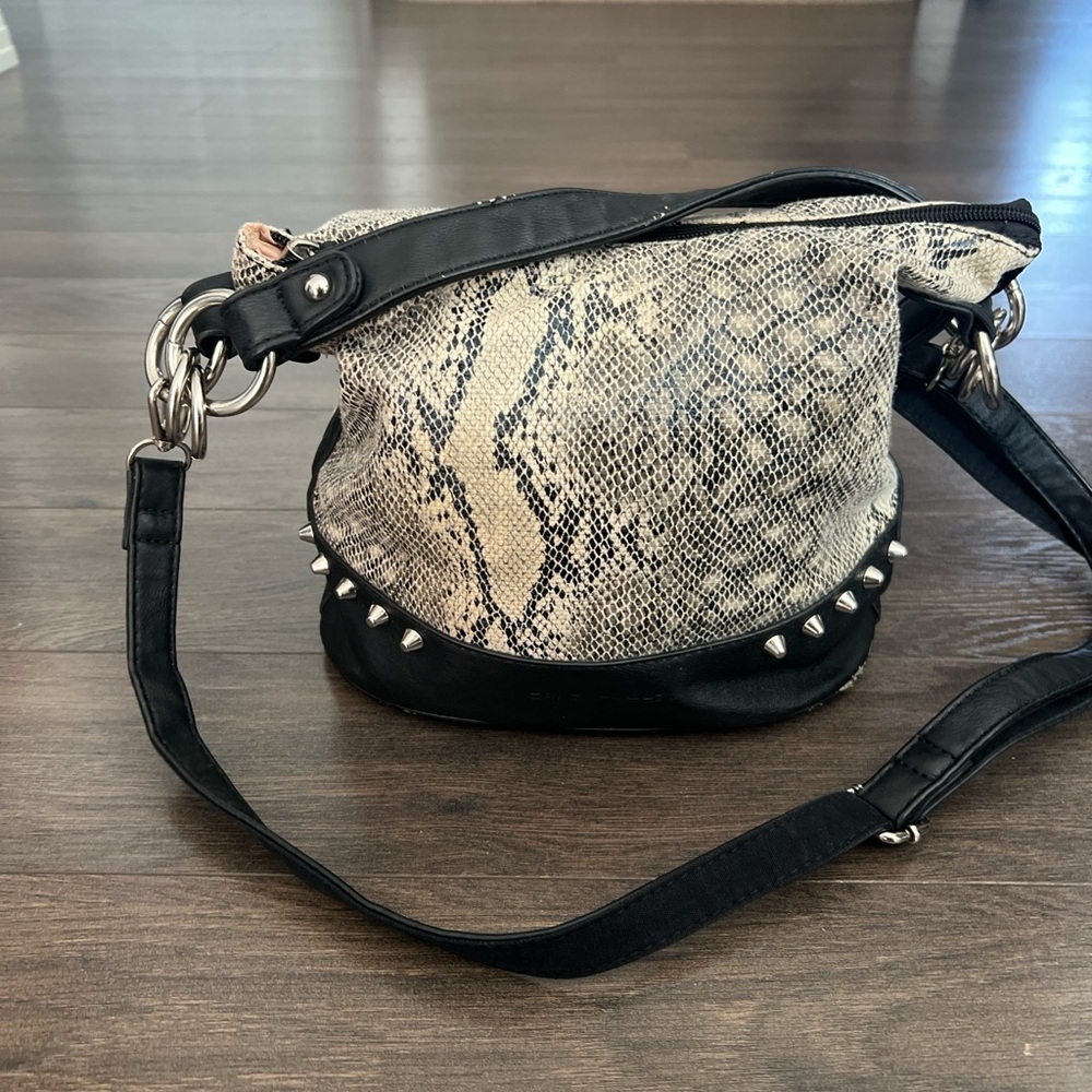 Stylish Black and Cream Women's Bag